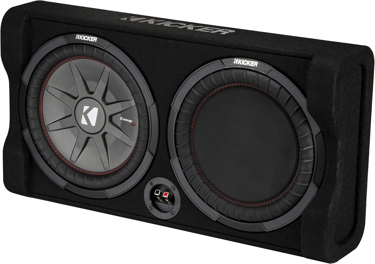 12 Thin Sub Box Passive Radiator Bundle with Amplifier & Amp Kit I860