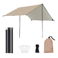 Waterproof Camping Tarp with Poles Q86906