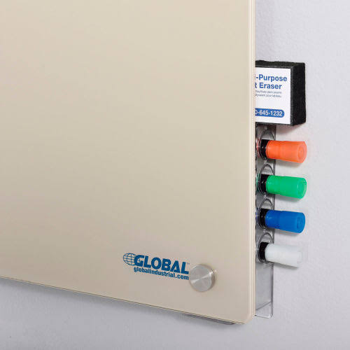 Tan Magnetic Glass Dry Erase Board V726323