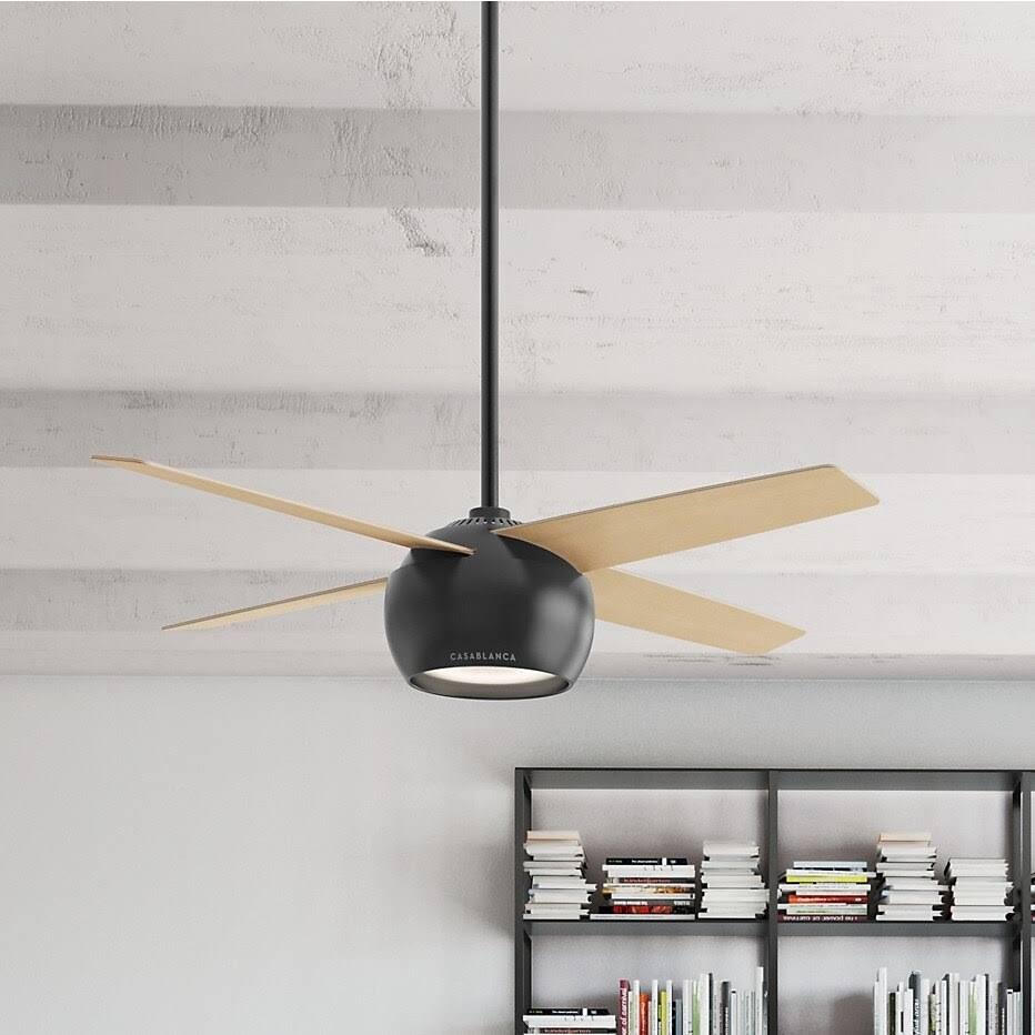 54x22 Matte Black Ceiling Fan with LED Light Z815970