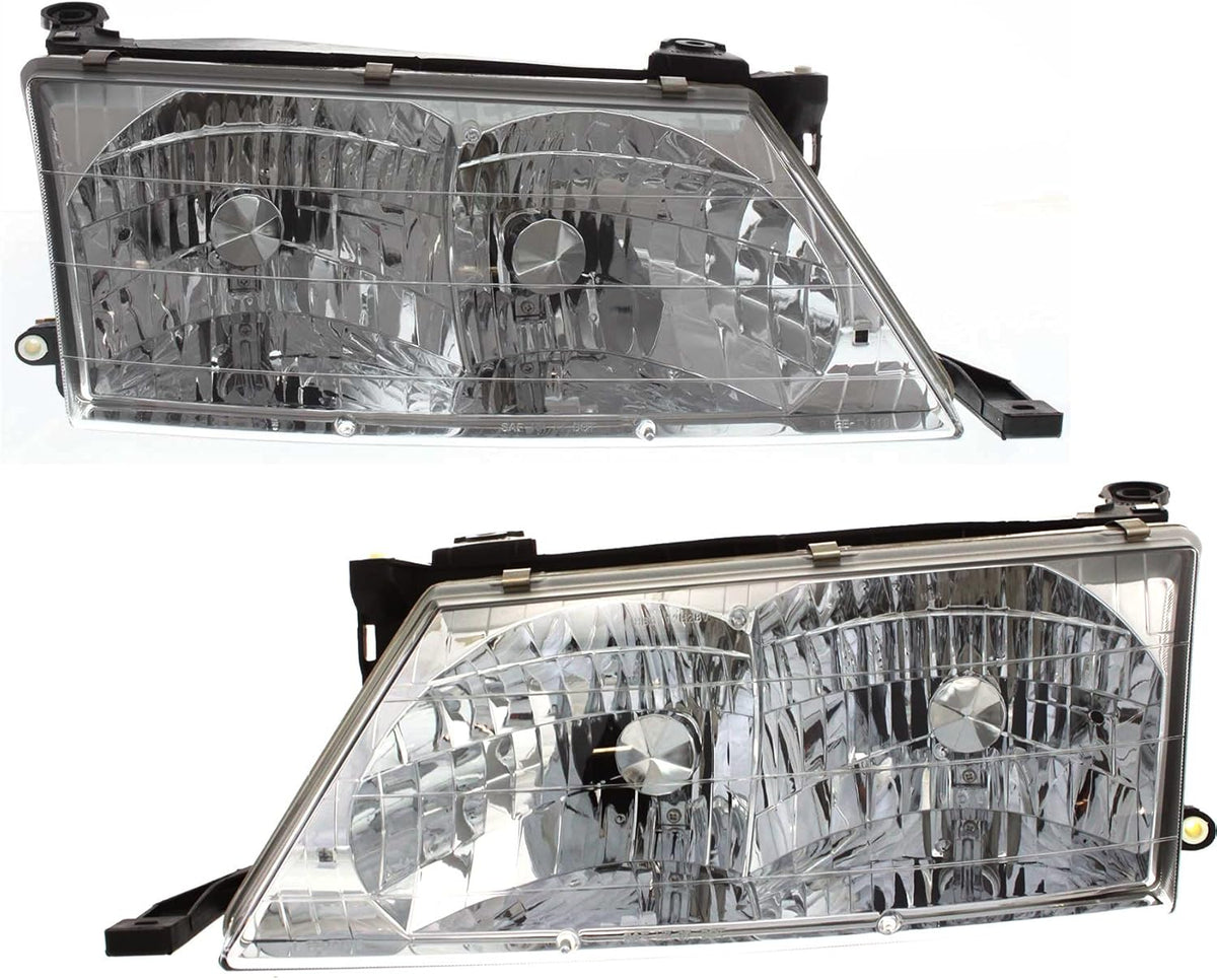 Headlight Assembly Compatible with 1998-1999 Toyota Avalon Halogen, Set of 2 S385608
