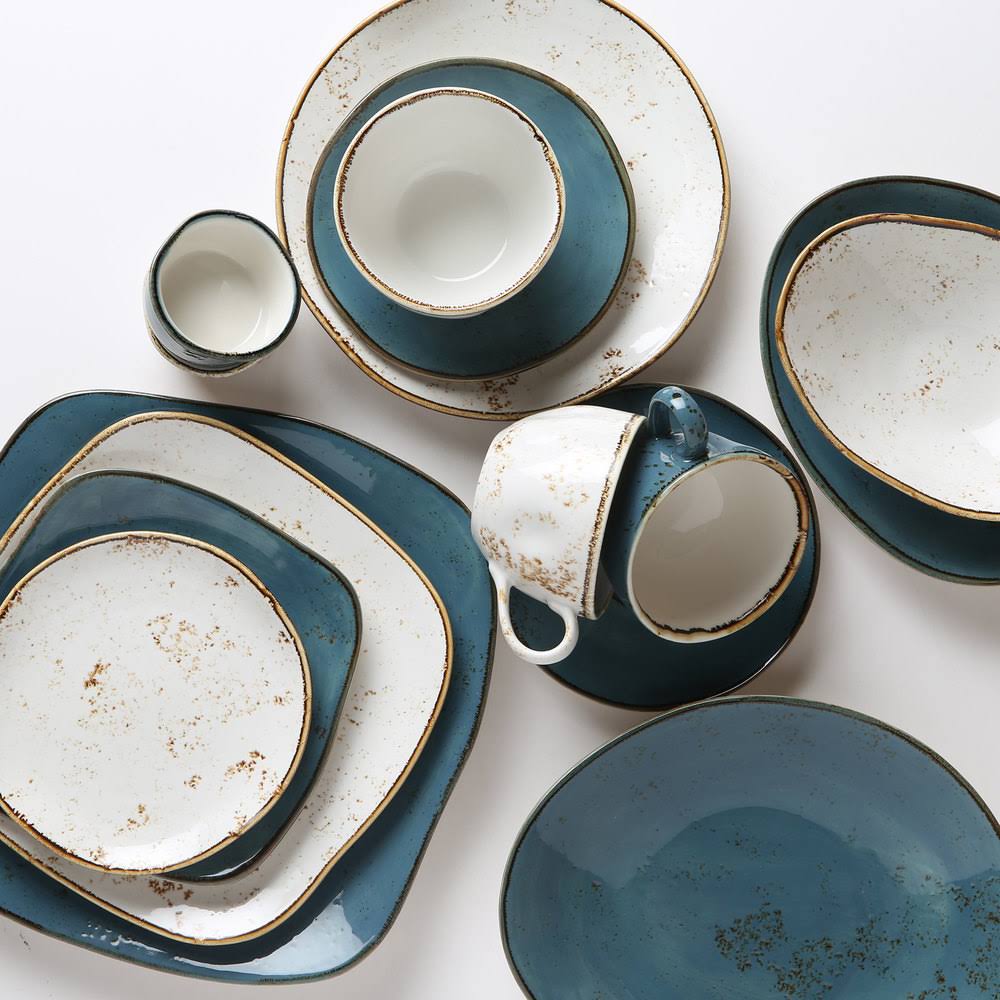 Azure 7 1/4x22 China Square Plate - 12/Case Q705008