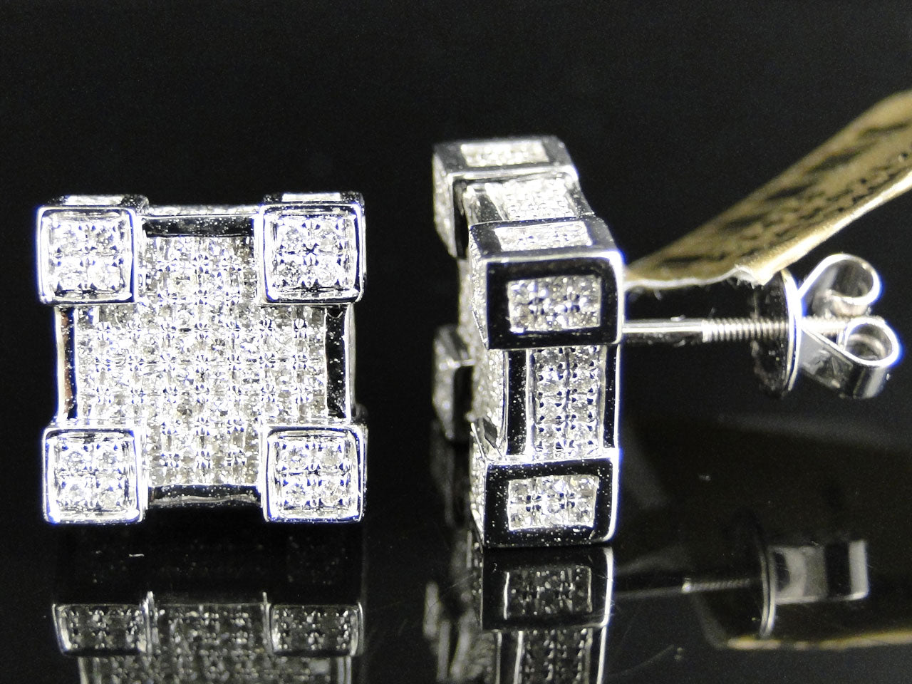 10k White Gold Diamond Earrings (2.50 Ct) R266784