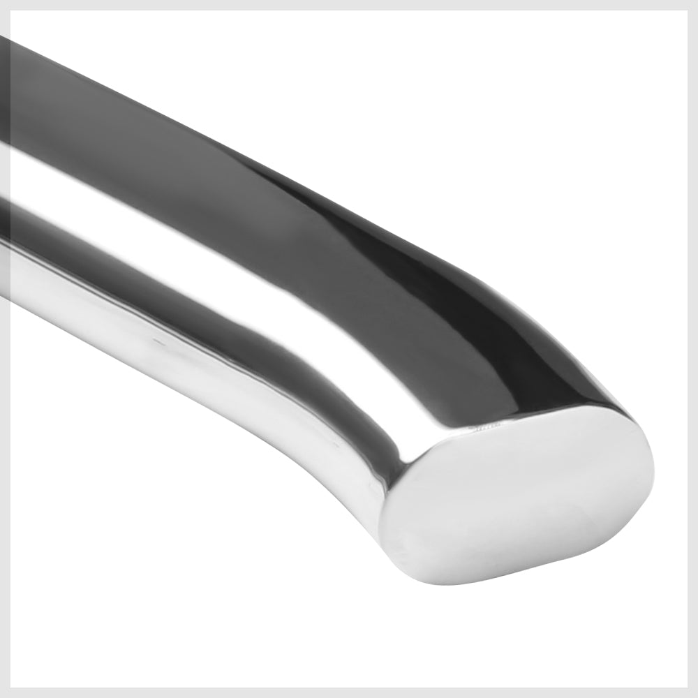 Chrome 4" Oval Curved Side Step Nerf Bar U690