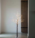 Birch LED Lighted Tree, Medium 5"H - Brown W7865