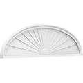 28x22W x 8x22H x 2x22P Elliptical Sunburst PVC Pediment W92426