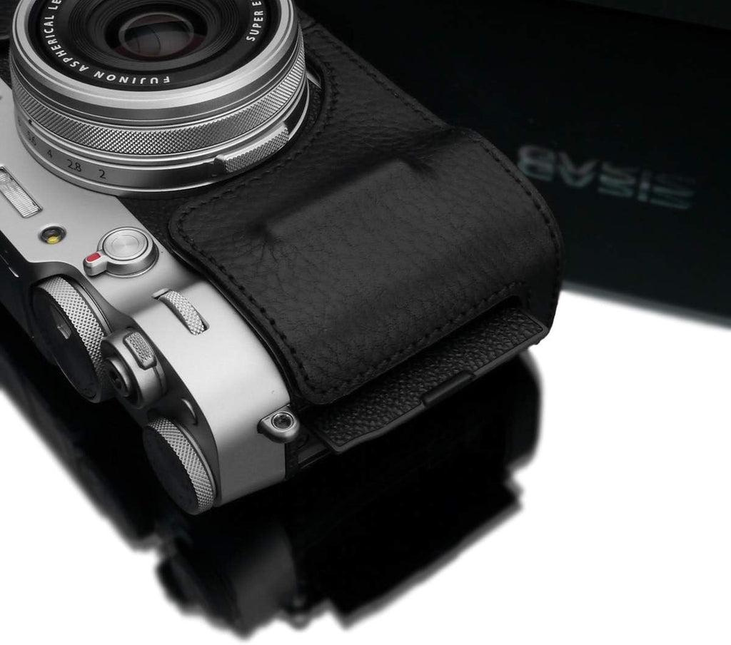 Black Genuine Leather Half Case U98161