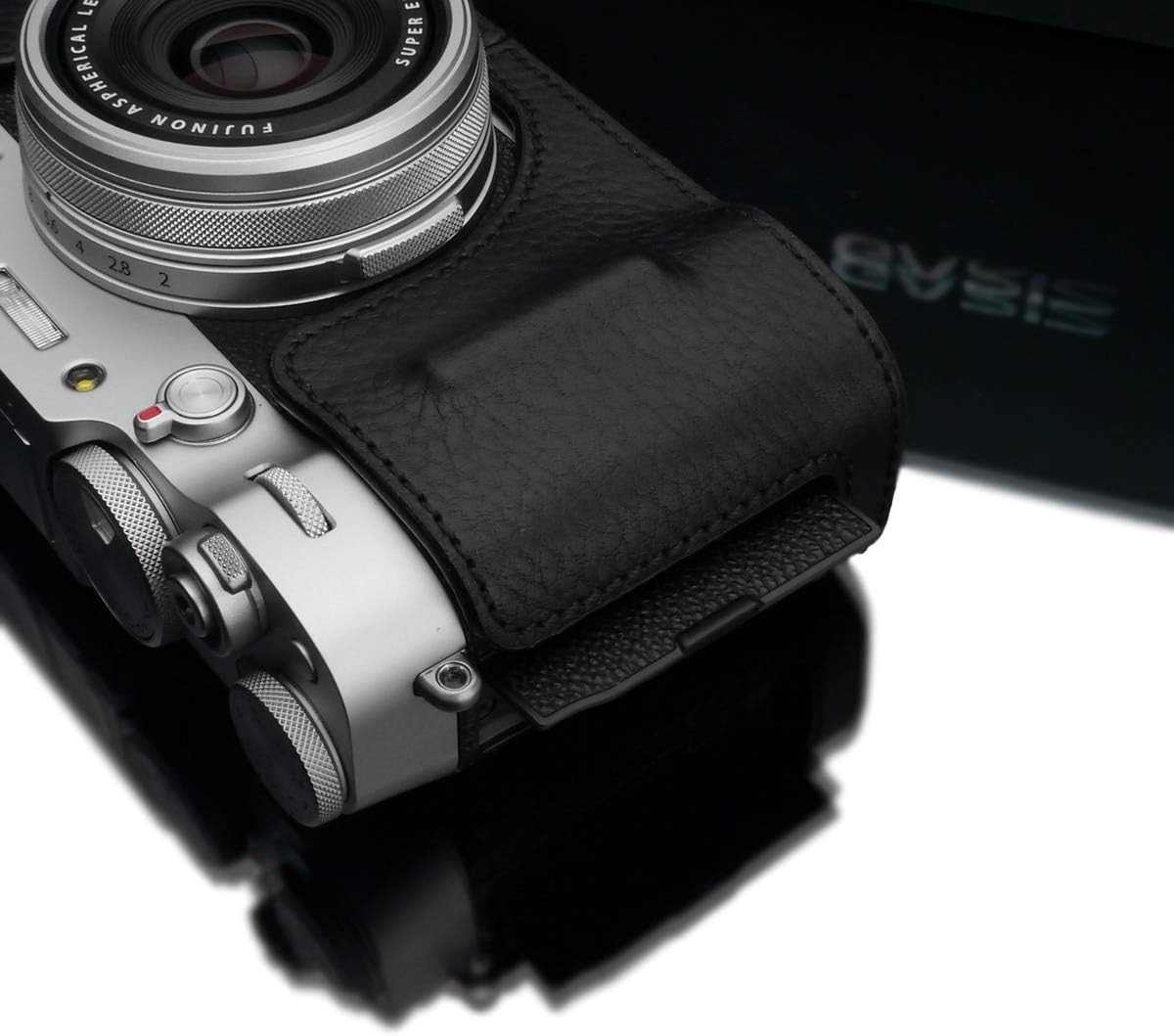 Black Genuine Leather Half Case U98161