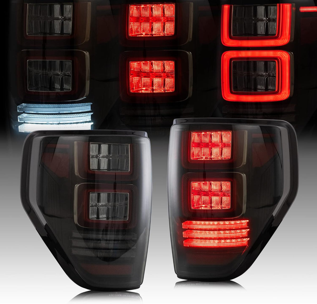 Smoked Tail Lights with Red Turn Signal Light Assembly Z716787