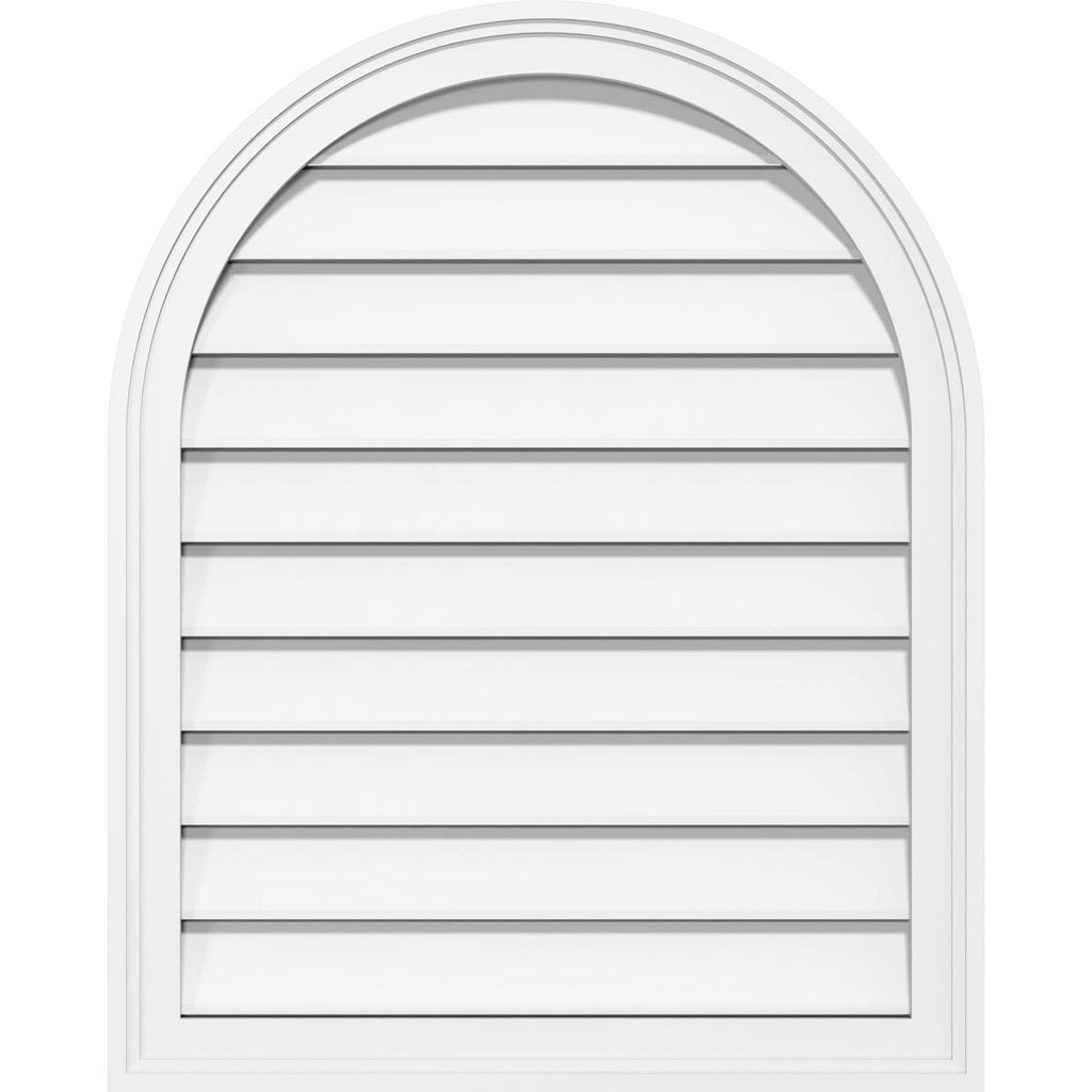 Round Top Surface Mount Functional Brickmould Frame PVC Gable Vent F50758