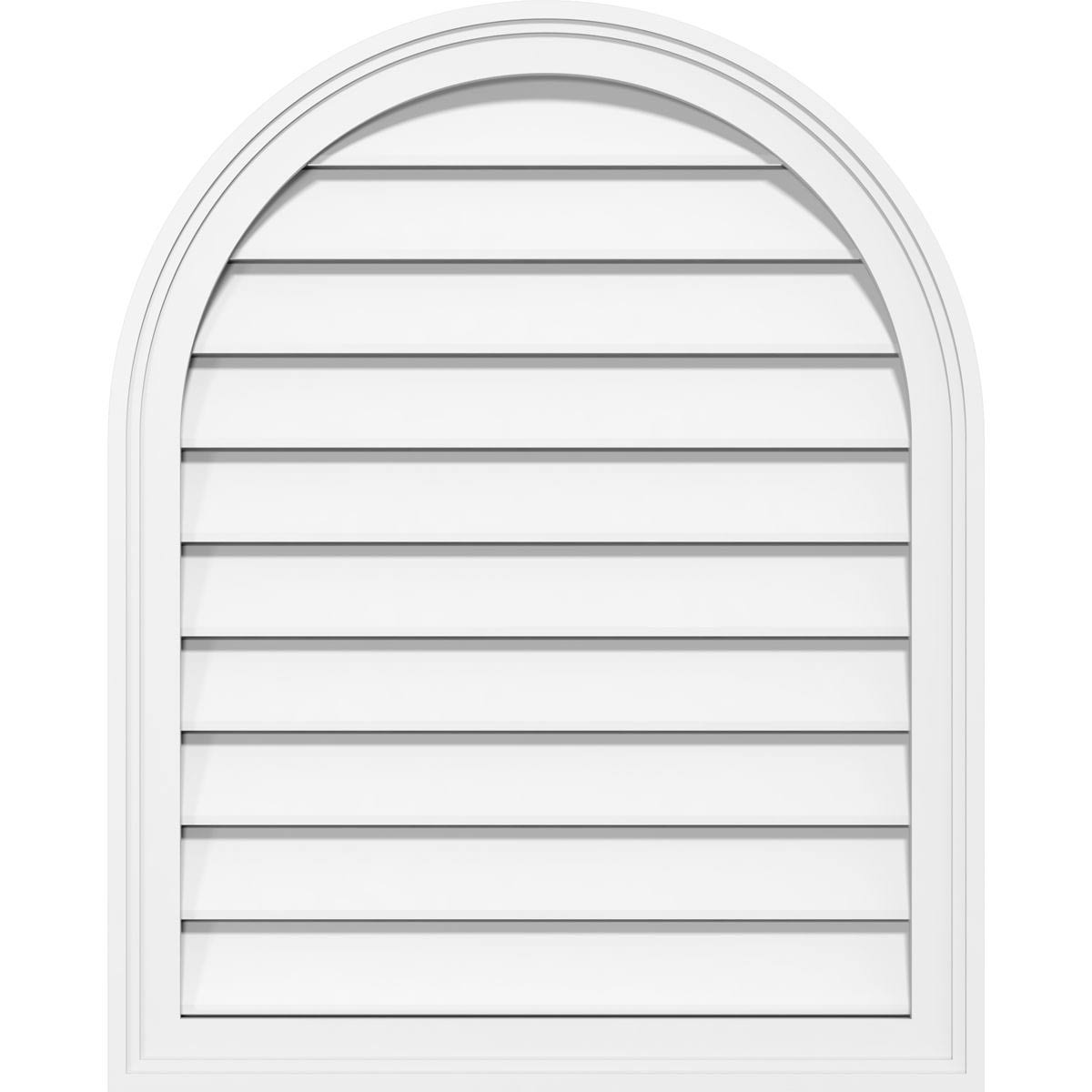 Round Top Surface Mount Functional Brickmould Frame PVC Gable Vent F50758