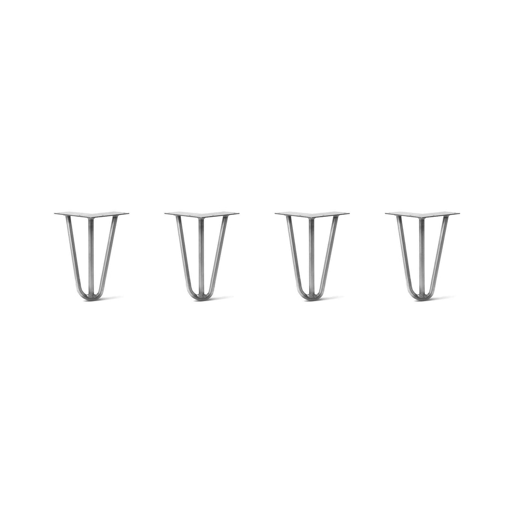Hairpin Legs Set of 4, Raw Steel Z965