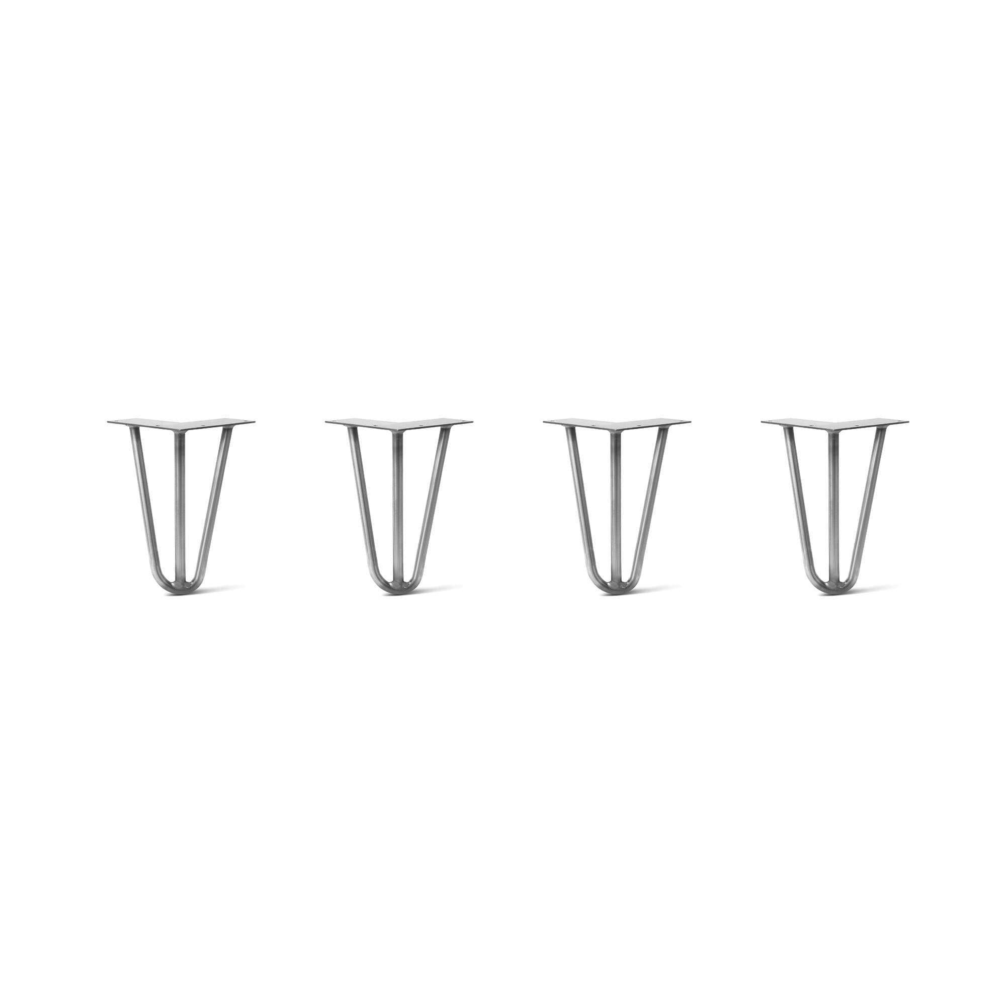 Hairpin Legs Set of 4, Raw Steel Z965