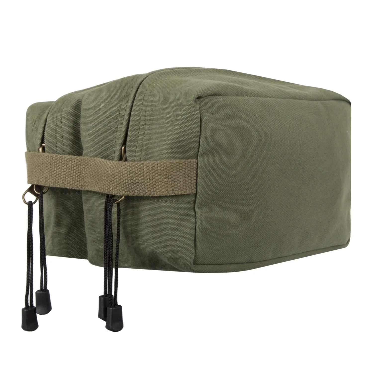 Olive Canvas Travel Toiletry Dopp Kit Bag R8529