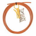 Solder-Free Pedal Board Kit 10' with 10 Angle Plugs Orange D96336