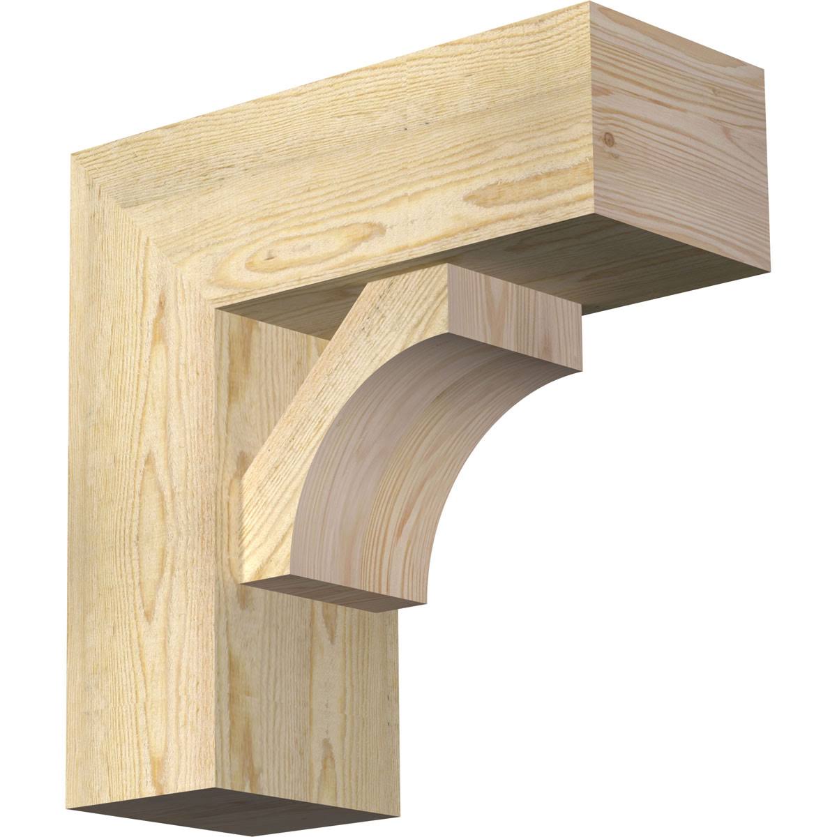 Rough Sawn Bracket with Offset Brace, Douglas Fir R79355