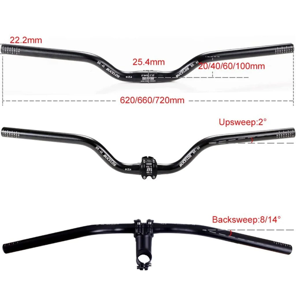 25.4mm Aluminum Alloy MTB Riser Bars C815