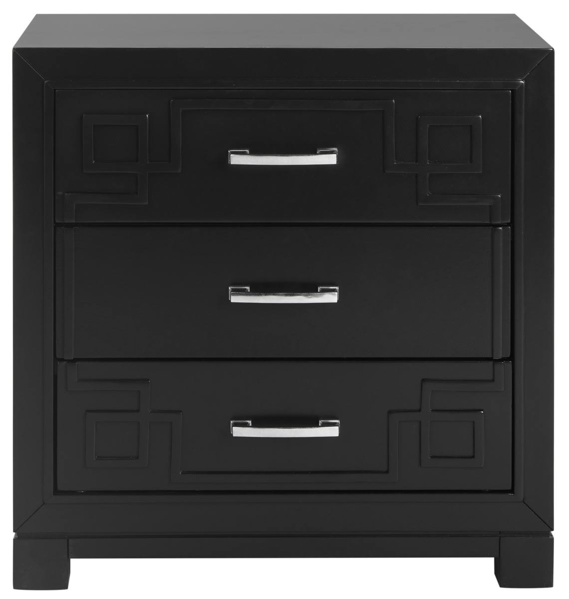 Three Drawer Greek Key Night Stand N27752