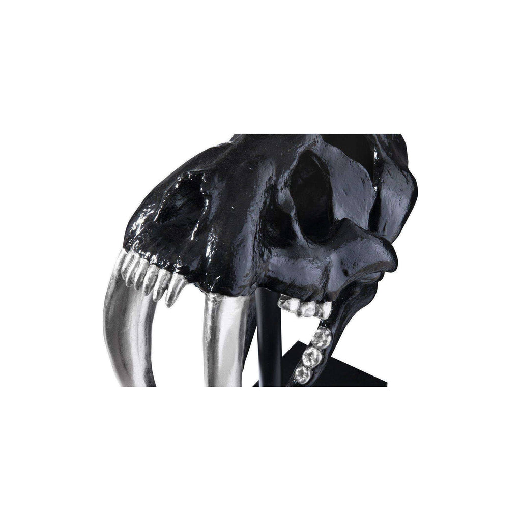 Black Saber Tooth Tiger Skull L8199