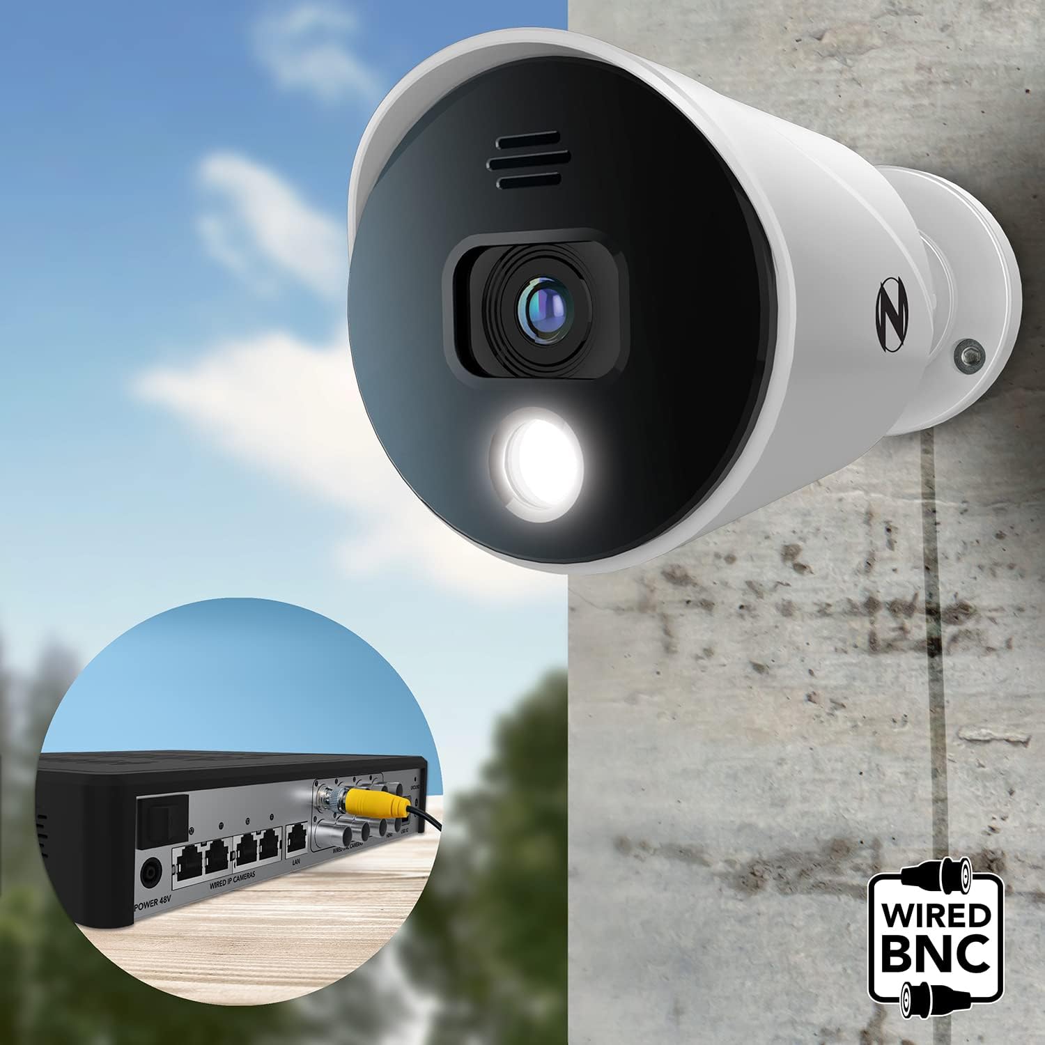 12 Channel 4K UHD DVR with 8 Wired BNC and 2 Wired IP Spotlight Cameras and 2TB Hard Drive S46968
