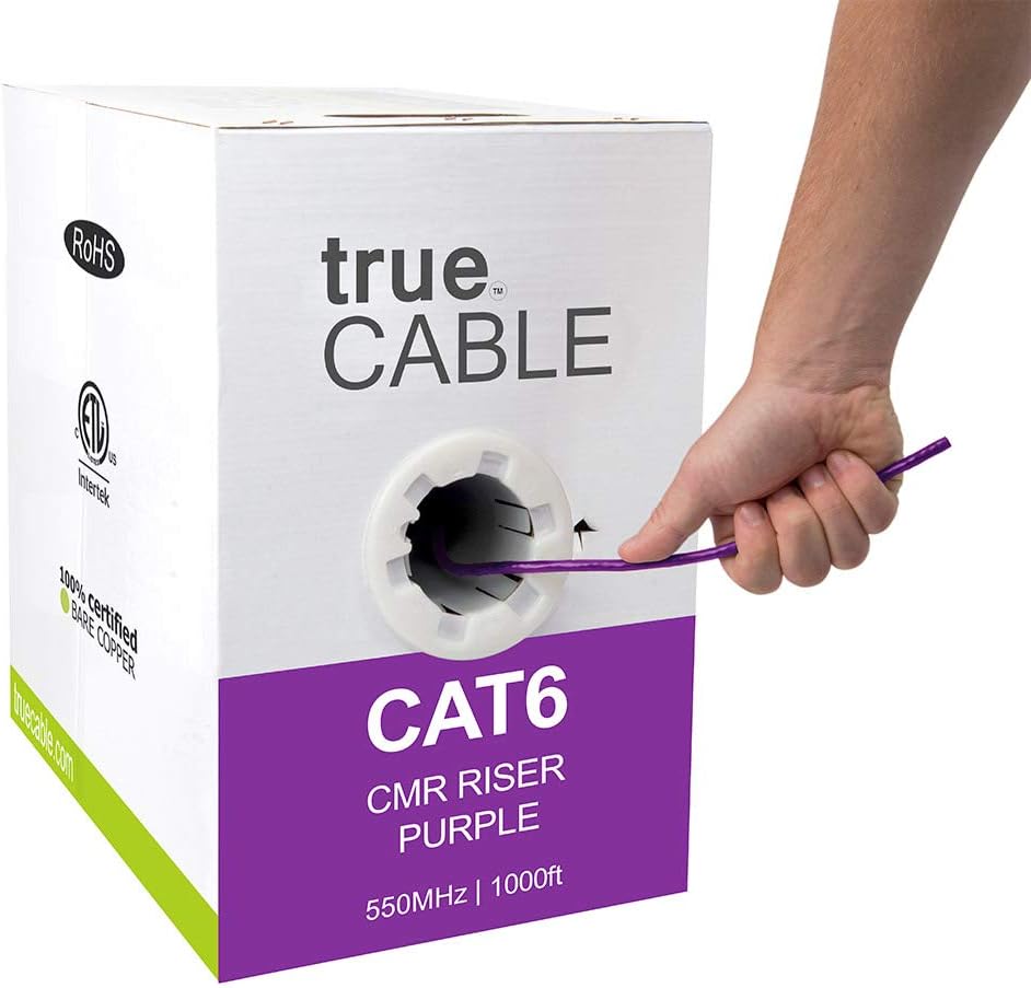 1000ft Gray 23AWG 4 Pair Solid Bare Copper Bulk Ethernet Cable R9475