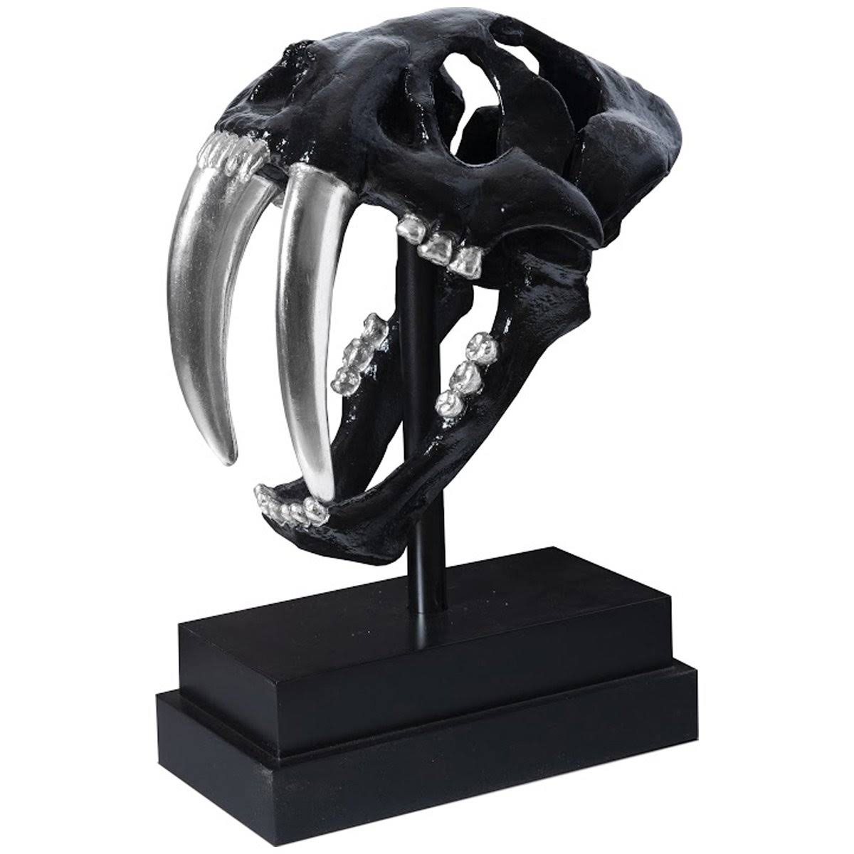 Black Saber Tooth Tiger Skull L8199