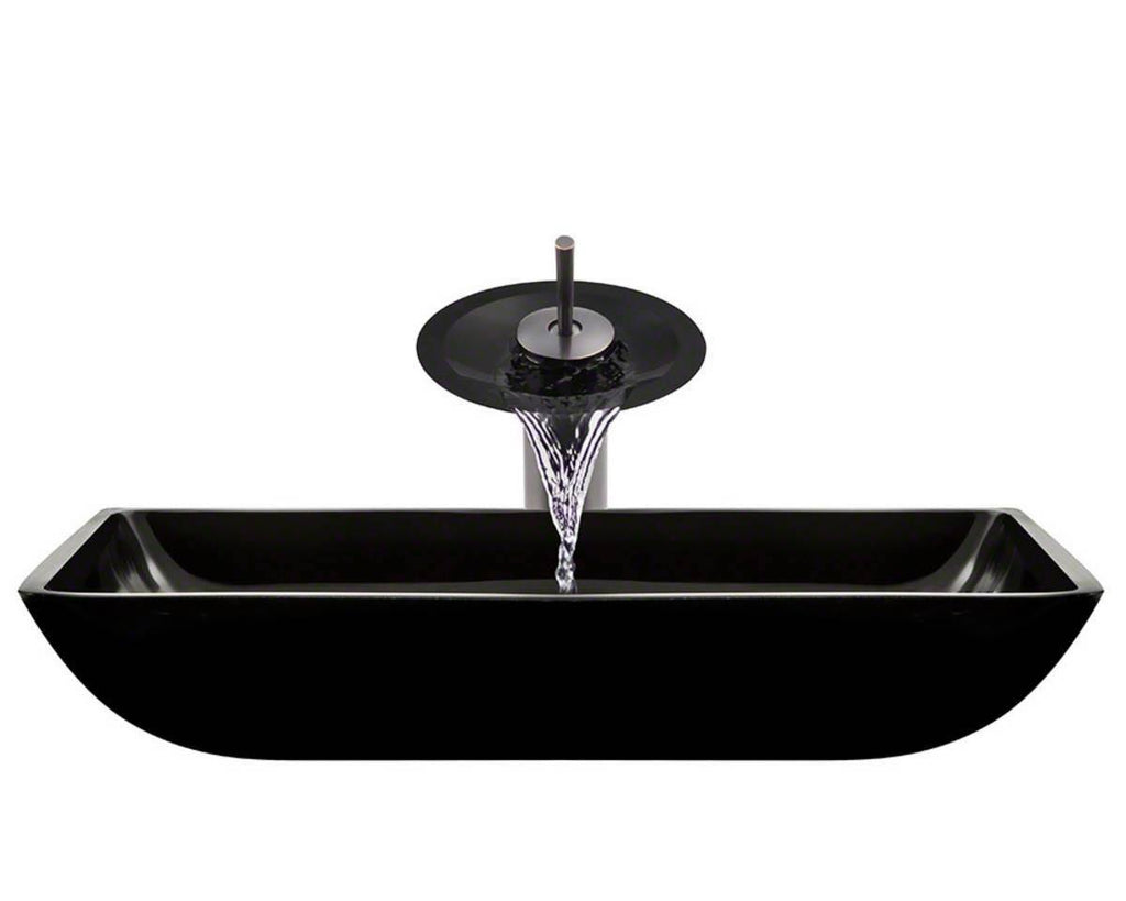 Black-ABR Bathroom Waterfall Faucet Ensemble L6348