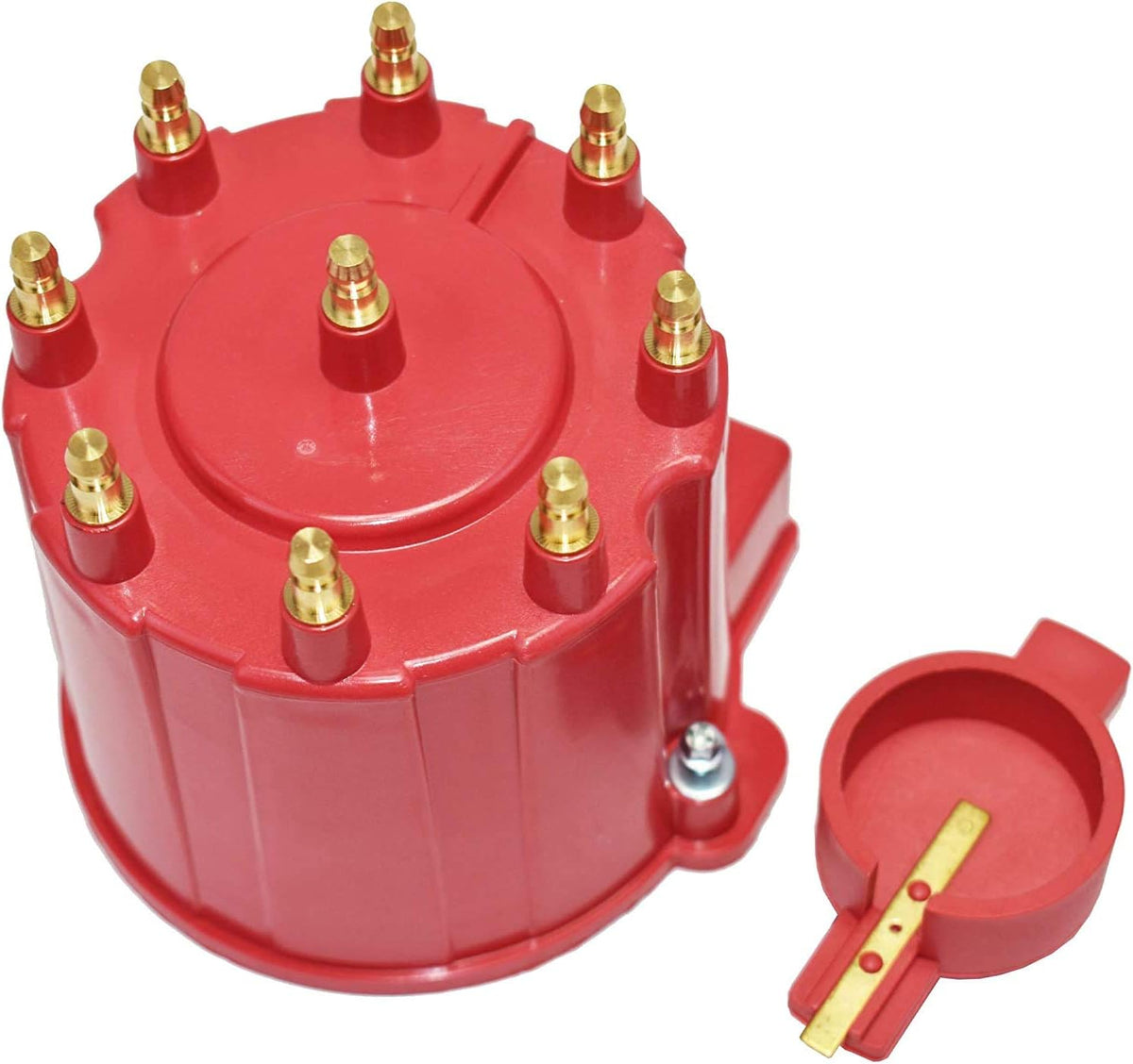 8-Cylinder EFI Distributor Cap Rotor Remote Ignition Coil Tune Up Kit 8.0mm Spark Plug Wires Kit Red H963740