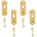 Mini Golden Metal Door Handle with Key X376430
