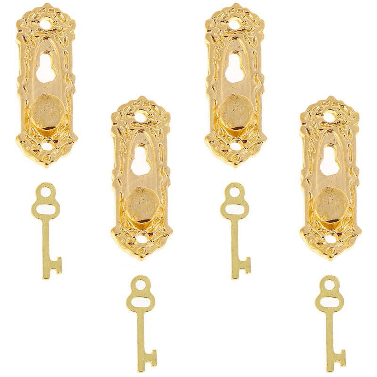Mini Golden Metal Door Handle with Key X376430
