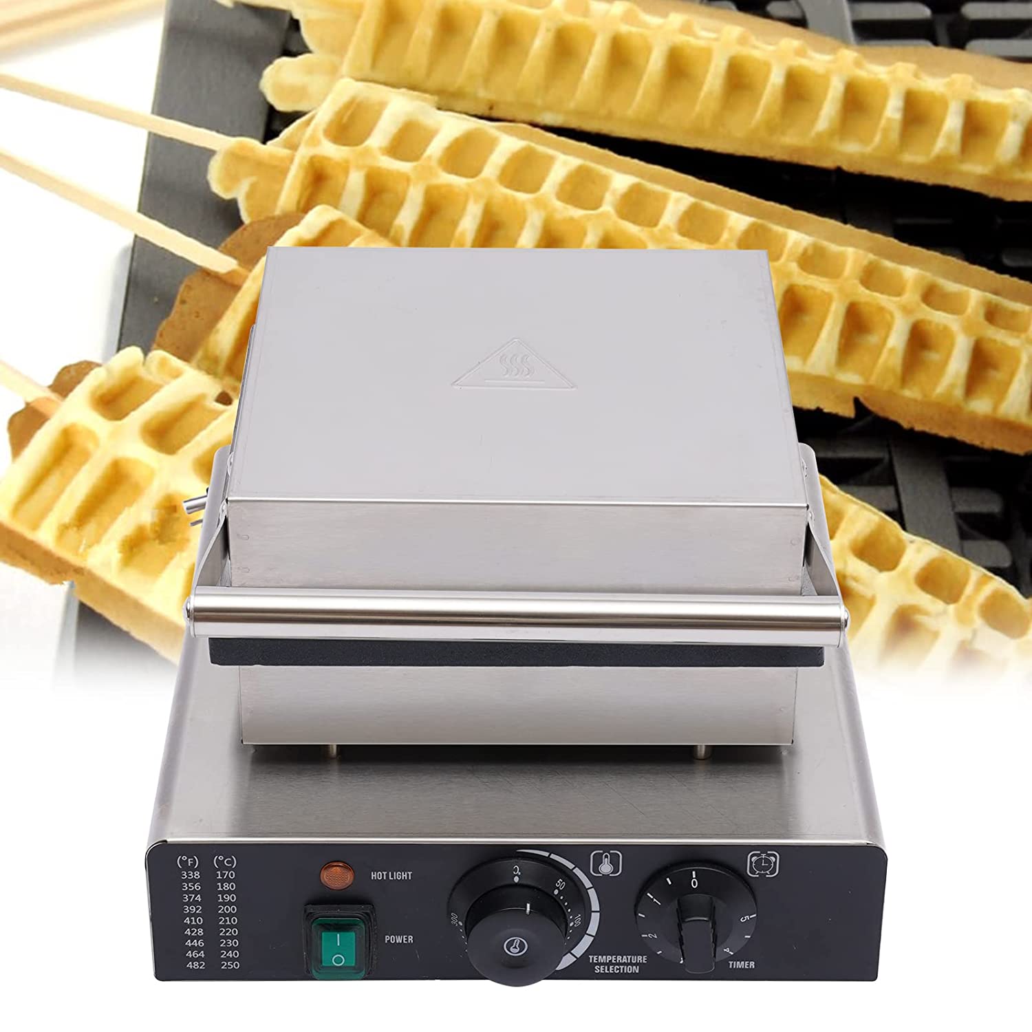 4PCS Commercial Nonstick Stainless Steel Waffle Maker O99358