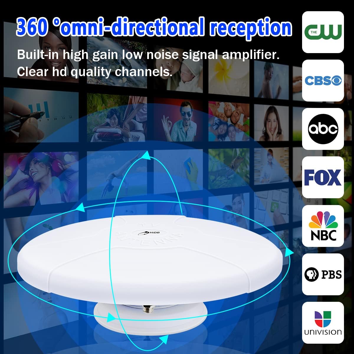 Amplified Digital HD TV Antenna with Magnetic Base O866915