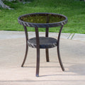 Brown Wicker Patio Side Table E876906
