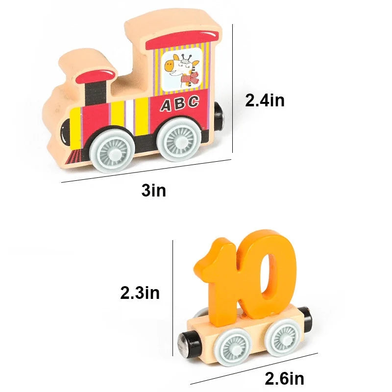 Wooden Magnetic Train Building Blocks Puzzle Toys D425