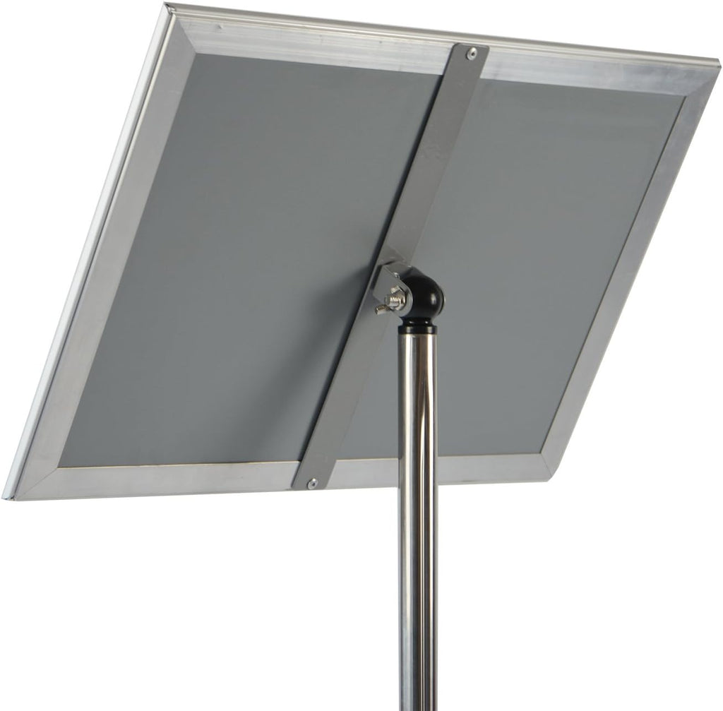 Adjustable Heavy Duty Pedestal Poster Stand with Square Steel Base U751