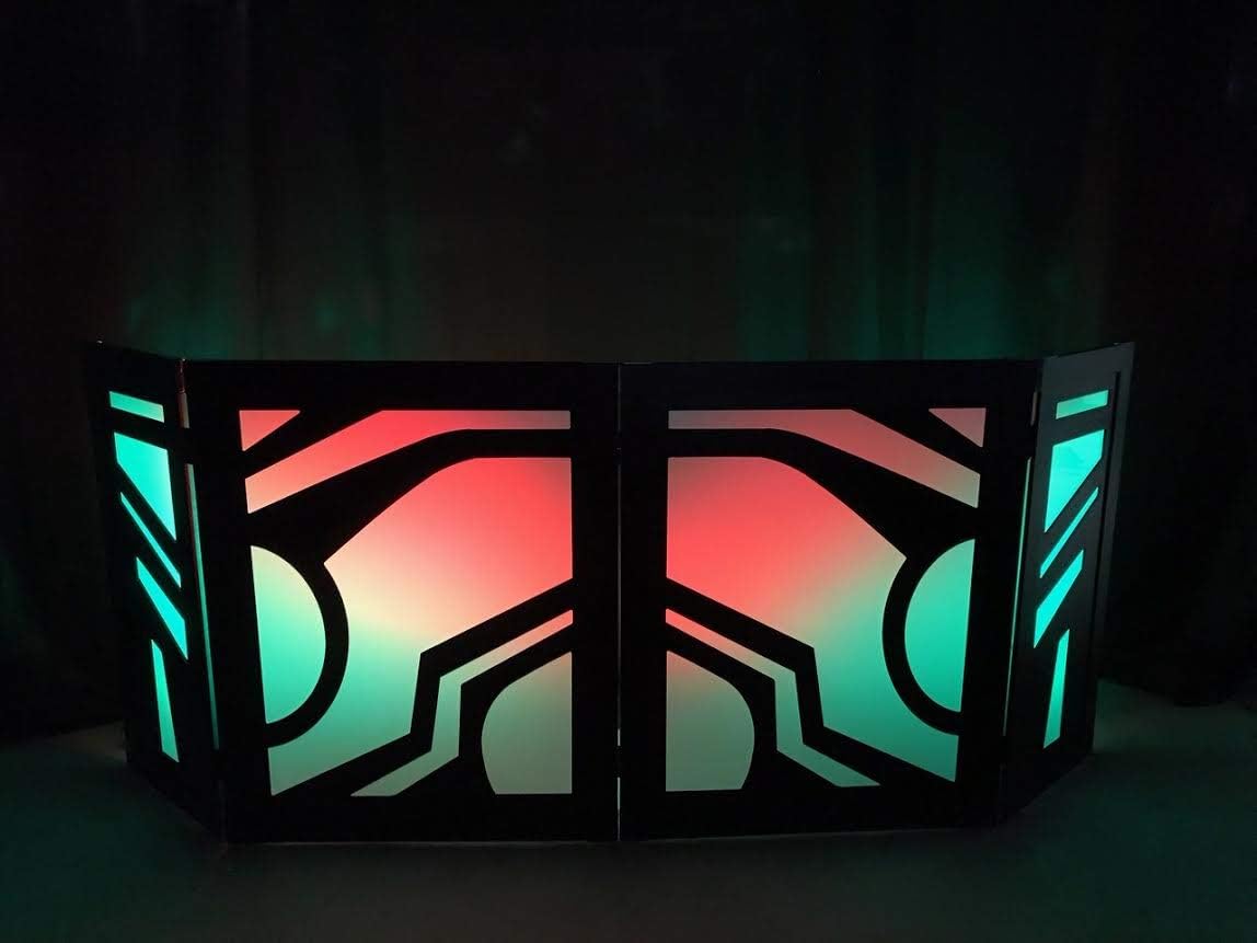 DJ Facade 4 Panels Black Frame with Fabric W914