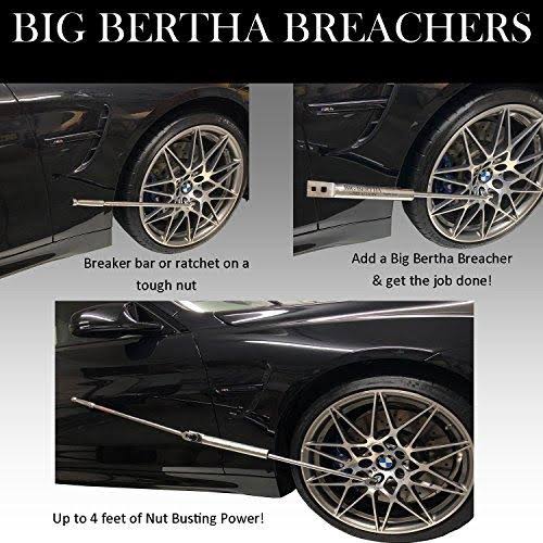 Breachers 1/2x22 I.D. & 1x22 I.D. & Breaker Bar with Ratcheting Adapter (4pc Set) Wrench Extender C439528
