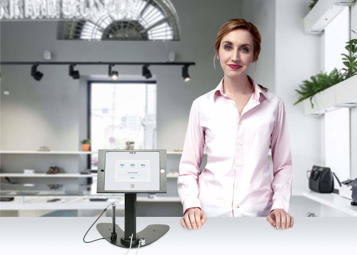 Dual Security Kiosk Stand with Locking Case V26161