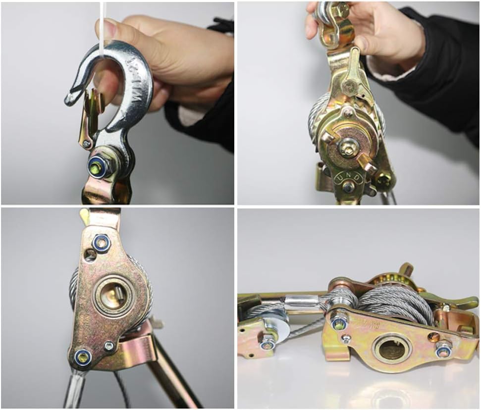 2 Ton Cable Hoist Puller with 2 Hooks, Pack of 2 I914232