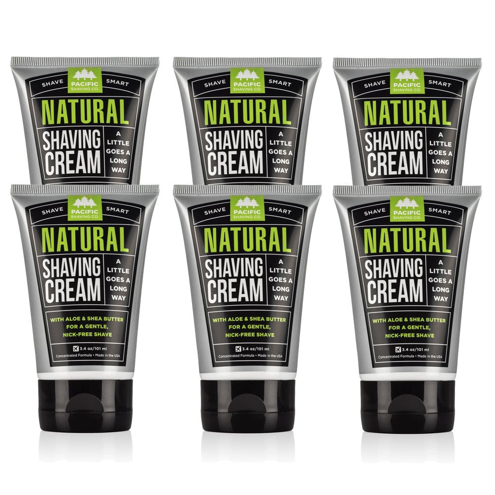 All Natural Shaving Cream, 3.4 oz (Pack of 12) F454