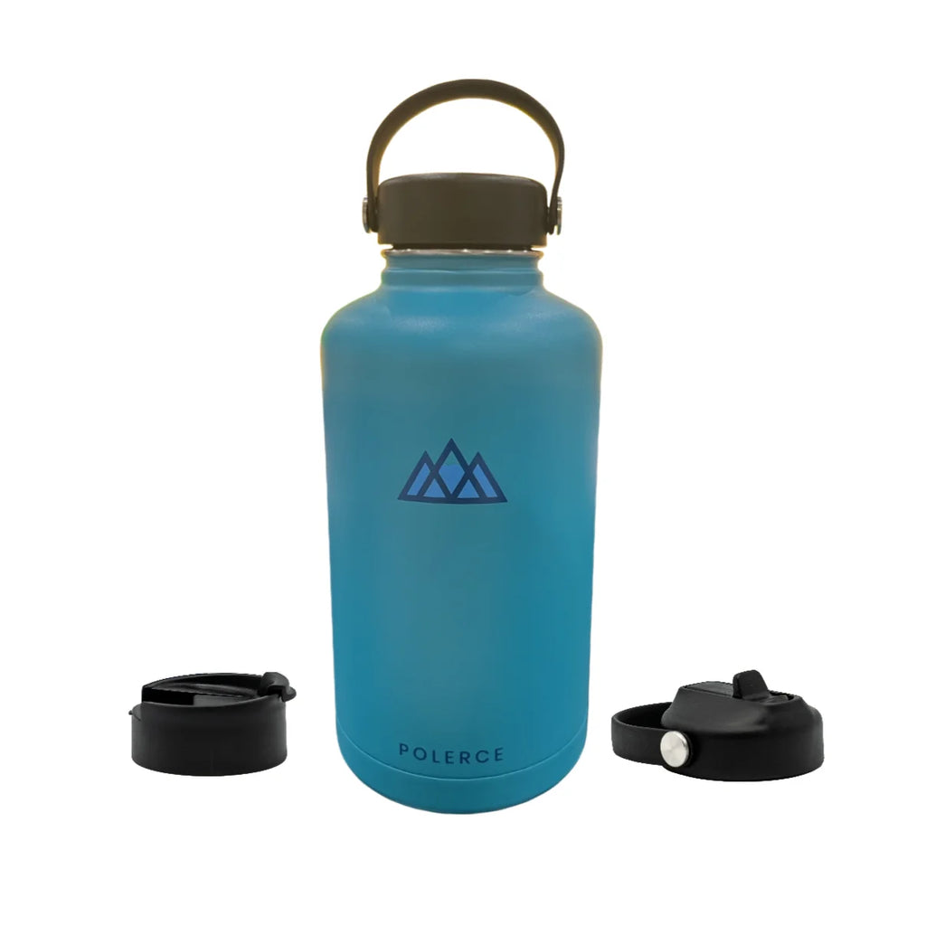 64 Fl Oz Blue Stainless Steel Insulated Bottle T3161