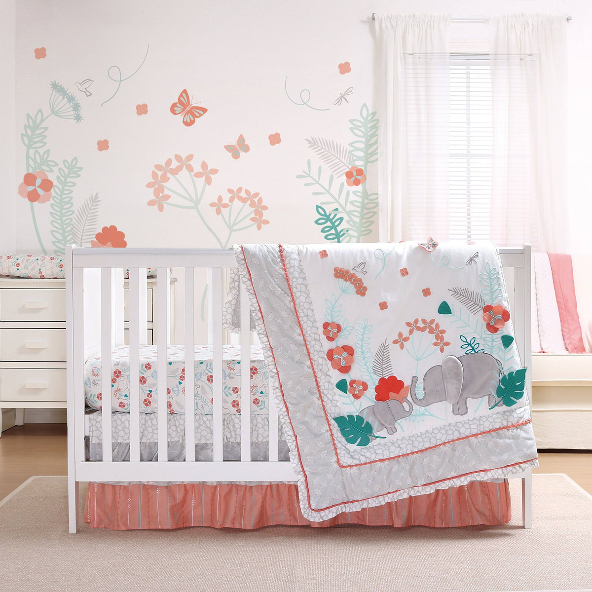 3 Piece Crib Bedding Set J1582