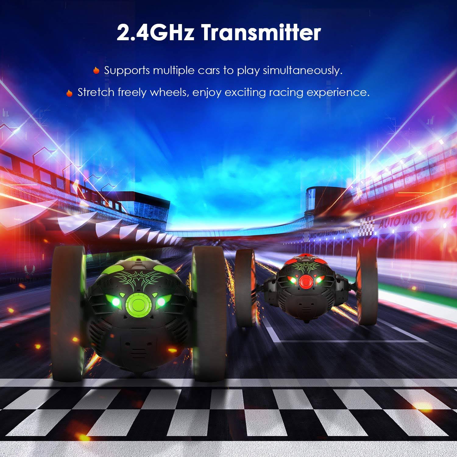 2.4GHz Wireless Remote Control Bounce Car (Black) A893