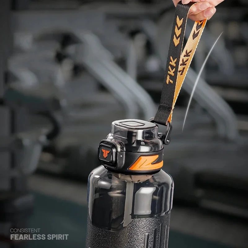 1500ml Tritan Black Sports Water Bottle with Tea Strainer S62954