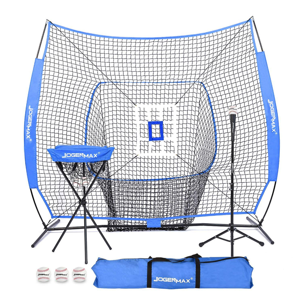7x7 Practice Net with Carrying Bag Baseball Softball Bundle D4276