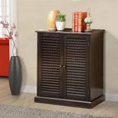 2 Door Accent Cabinet Dark Brown Y71473