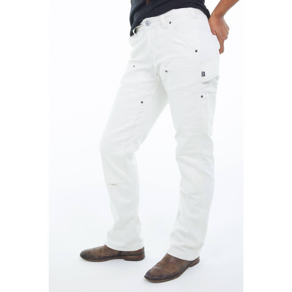 White Canvas Taskpant D6835