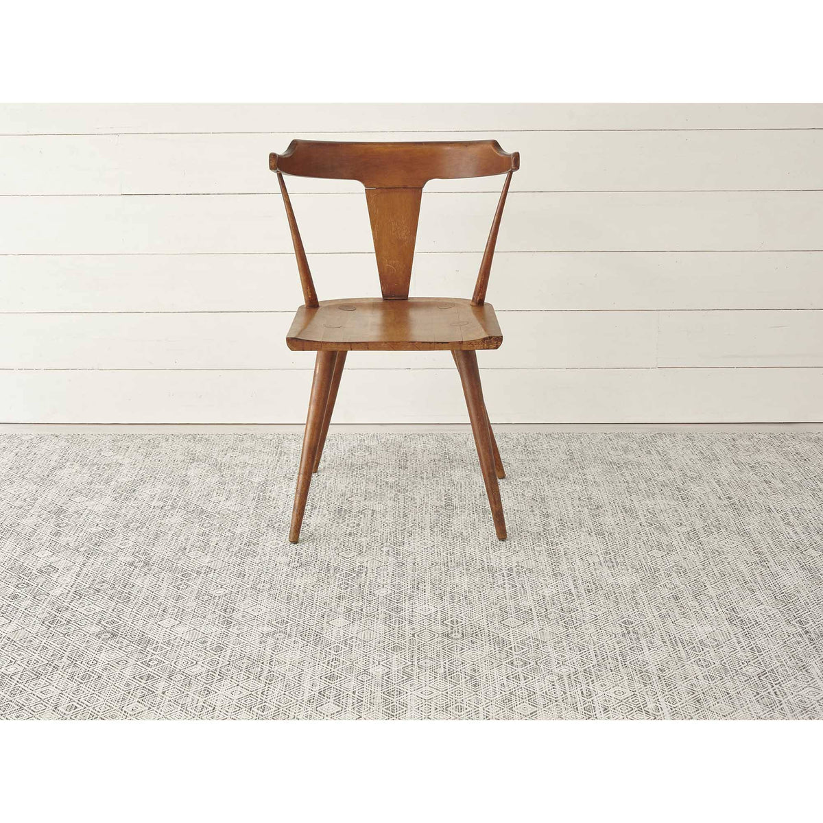White Black Mosaic Woven Floor Mat K47952