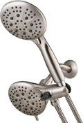 Chrome 2 in 1 Handheld and Rain Shower Head Combo with Stainless Steel Hose, Pack of 2 L101