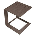 Brown Aluminum Patio Side Table X777371